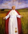 obraz, św. Jan Paweł II, Hanna Kuciel-Zając, Bycina